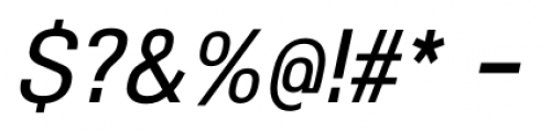 NeoGram Condensed Medium Italic Font OTHER CHARS