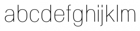 NeoGram Condensed UltraLight Font LOWERCASE