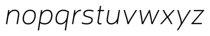 Neris Thin Italic Font LOWERCASE