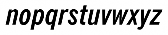 News Gothic Condensed Bold Italic Font LOWERCASE