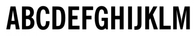 News Gothic Condensed Bold Font UPPERCASE