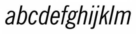 News Gothic Condensed Italic Font LOWERCASE