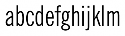 News Gothic ExtraCondensed Regular Font LOWERCASE