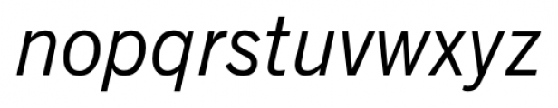 News Gothic Italic Font LOWERCASE