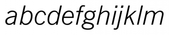 News Gothic Light Italic Font LOWERCASE
