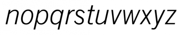 News Gothic Light Italic Font LOWERCASE