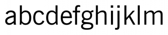 News Gothic Regular Font LOWERCASE