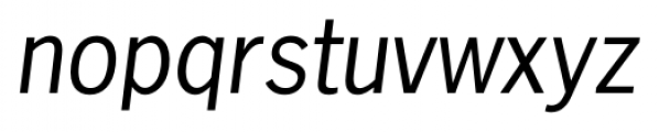 News Gothic Std Oblique Font LOWERCASE