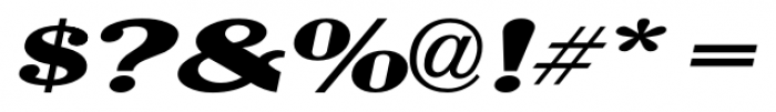 Newsprint JNL Wide Oblique  Font OTHER CHARS