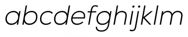 Nexa Light Italic Font LOWERCASE