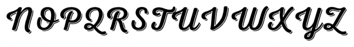 Nexa Rust Script Regular Shadow 1 Font UPPERCASE