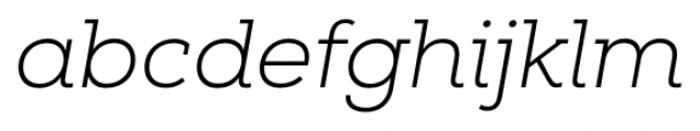 Nexa Slab Light Italic Font LOWERCASE