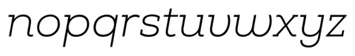 Nexa Slab Light Italic Font LOWERCASE