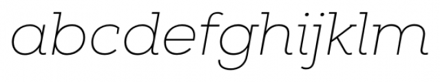 Nexa Slab Thin Italic Font LOWERCASE