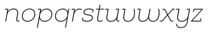 Nexa Slab Thin Italic Font LOWERCASE