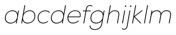 Nexa Thin Italic Font LOWERCASE