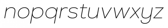 Nexa Thin Italic Font LOWERCASE