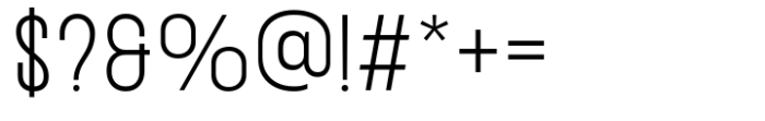 Nearing Condensed Sans Extra Light Font OTHER CHARS