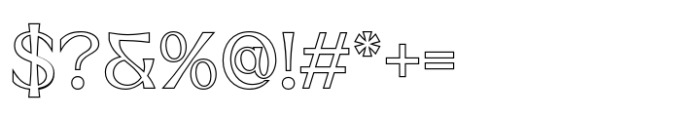 Neckyn Outline Font OTHER CHARS