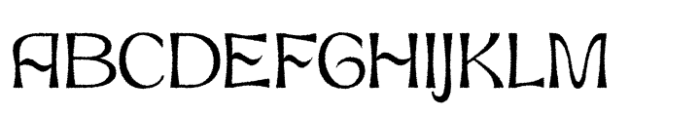 Neckyn Rough Font UPPERCASE