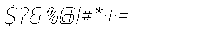Necrothra Thin Italic Font OTHER CHARS