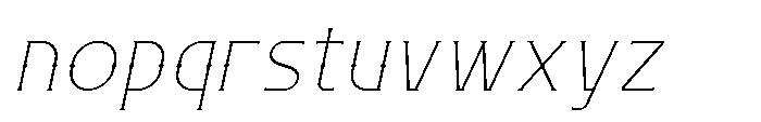 Necrothra Thin Italic Font LOWERCASE