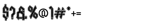 Necrotic Five Font OTHER CHARS