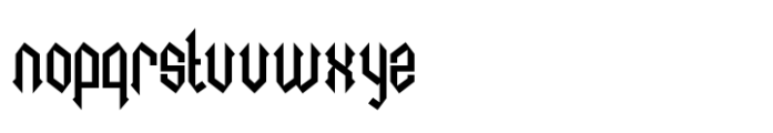 Necrotic Regular Font LOWERCASE