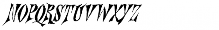 Nefarious Italic Font UPPERCASE
