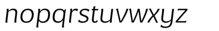 Negara Serif Thin Italic Font LOWERCASE
