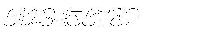 Neglia Black Oblique Outline Font OTHER CHARS