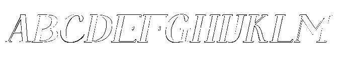 Neglia Black Oblique Outline Font UPPERCASE