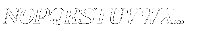 Neglia Black Oblique Outline Font UPPERCASE