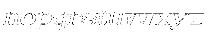 Neglia Black Oblique Outline Font LOWERCASE