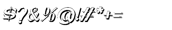 Neglia Oblique Shadow Font OTHER CHARS