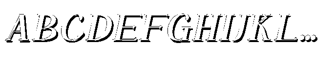 Neglia Oblique Shadow Font UPPERCASE