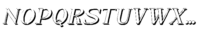 Neglia Oblique Shadow Font UPPERCASE