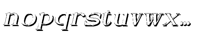 Neglia Oblique Shadow Font LOWERCASE