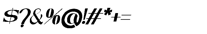 Neglia Oblique Font OTHER CHARS