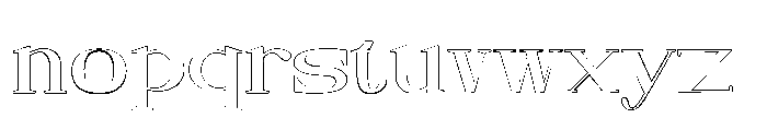 Neglia Outline Font LOWERCASE
