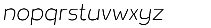 Negova Thin Oblique Font LOWERCASE
