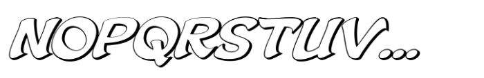 Nekluch Shadow Slant Font UPPERCASE