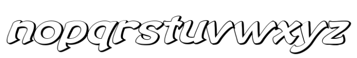 Nekluch Shadow Slant Font LOWERCASE
