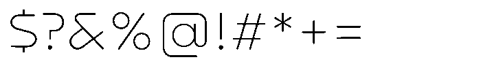 Nekst Rounded Thin Font OTHER CHARS