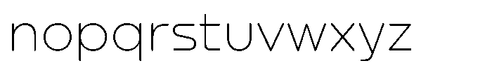 Nekst Rounded Thin Font LOWERCASE