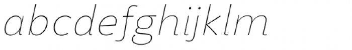 Nema Thin Italic Font LOWERCASE