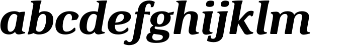 Nena Serif Black Italic Font LOWERCASE
