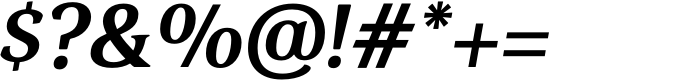 Nena Serif Bold Italic Font OTHER CHARS