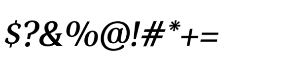Nena Serif Medium Italic Font OTHER CHARS