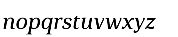 Nena Serif Regular Italic Font LOWERCASE